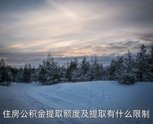 公積金提取上限，住房公積金提取額度及提取有什么限制