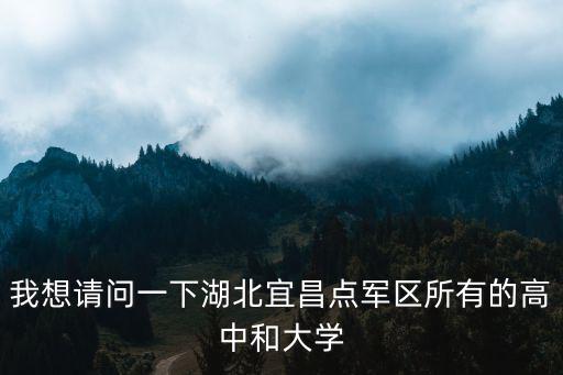 點軍區，我想請問一下湖北宜昌點軍區所有的高中和大學