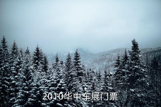 2010華中車展門票