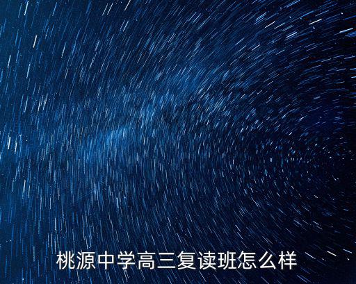 桃源中學，桃源中學好嗎