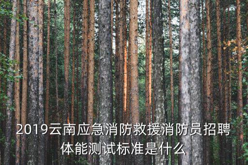 2019云南應(yīng)急消防救援消防員招聘體能測(cè)試標(biāo)準(zhǔn)是什么