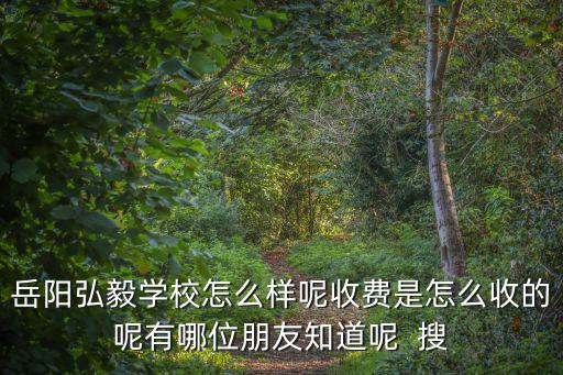 岳陽市弘毅中學(xué)，岳陽弘毅學(xué)校怎么樣呢收費(fèi)是怎么收的呢有哪位朋友知道呢  搜