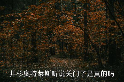井杉奧特萊斯聽說關門了是真的嗎