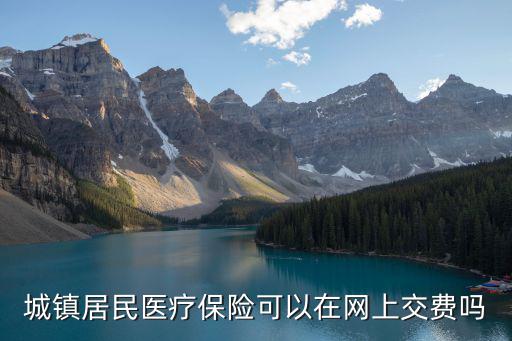城鎮(zhèn)居民醫(yī)療保險可以在網(wǎng)上交費嗎