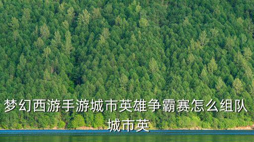 夢幻西游手游城市英雄爭霸賽怎么組隊 城市英