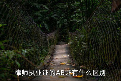 律師執業證的AB證有什么區別