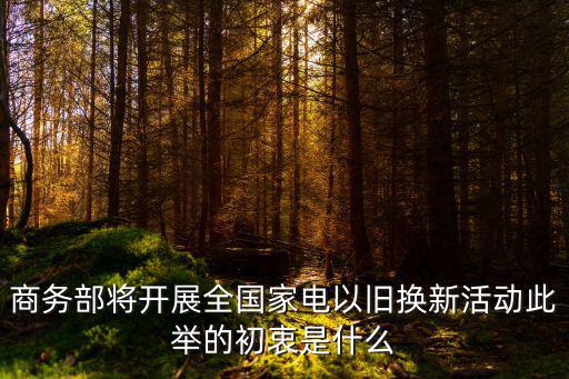 商務部將開展全國家電以舊換新活動此舉的初衷是什么