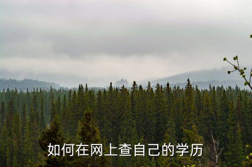 如何在網上查自己的學歷