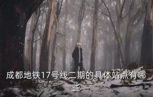 成都地鐵17號線二期的具體站點有哪些