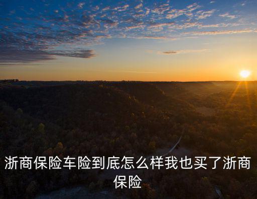 浙商保險車險到底怎么樣我也買了浙商保險