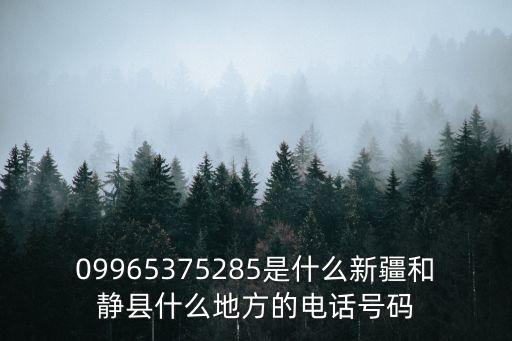 09965375285是什么新疆和靜縣什么地方的電話號(hào)碼