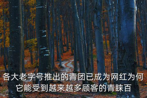 各大老字號推出的青團已成為網(wǎng)紅為何它能受到越來越多顧客的青睞百