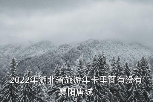 2022年湖北省旅游年卡里面有沒有襄陽唐城