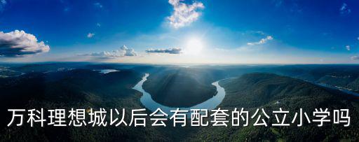 萬科理想城以后會有配套的公立小學(xué)嗎