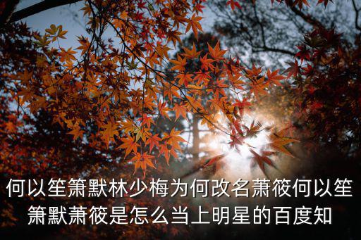林少梅，電視劇何以笙簫默少年少梅扮演者是誰(shuí)