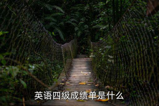 英語四級成績單是什么