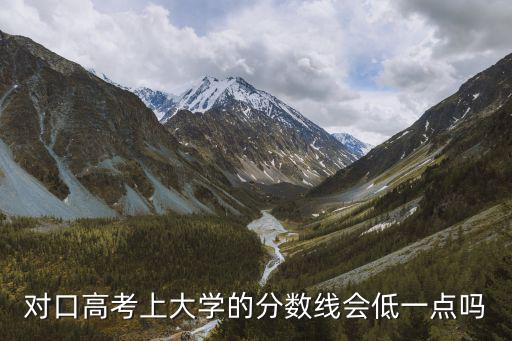 對口高考上大學的分數線會低一點嗎
