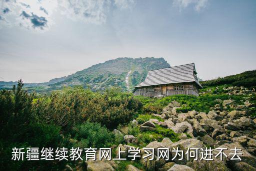新疆繼續教育網上學習網為何進不去