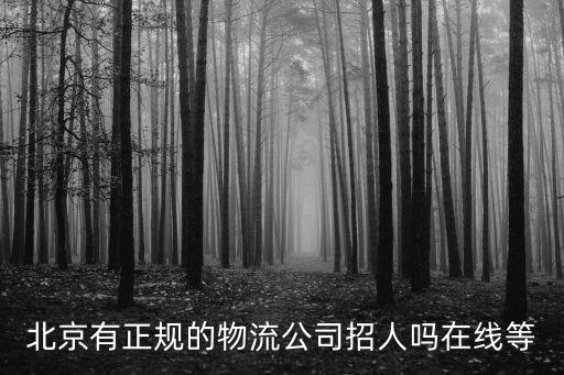 北京有正規(guī)的物流公司招人嗎在線等