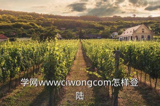 學(xué)網(wǎng)wwwciwongcom怎樣登陸
