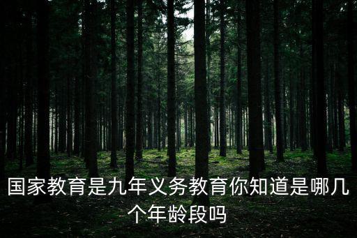國家教育是九年義務教育你知道是哪幾個年齡段嗎