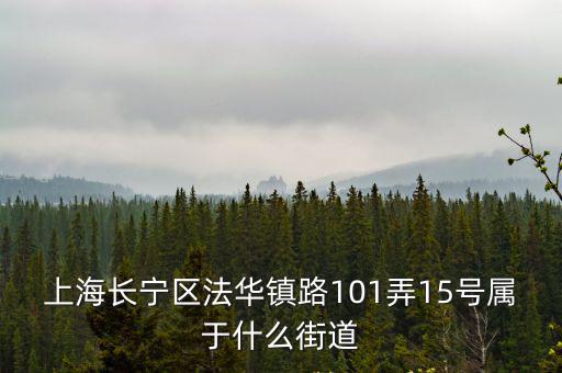 上海長寧區法華鎮路101弄15號屬于什么街道