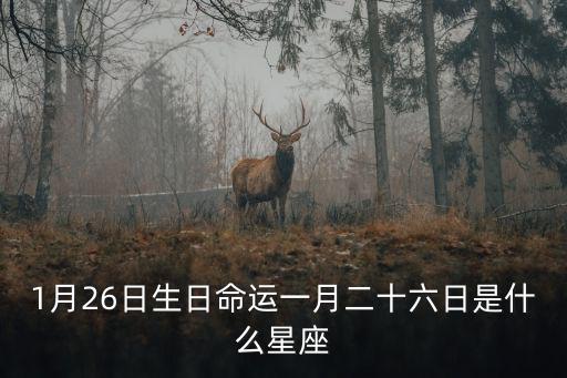 1月26日生日命運一月二十六日是什么星座