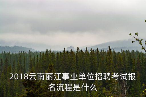 2018云南麗江事業單位招聘考試報名流程是什么