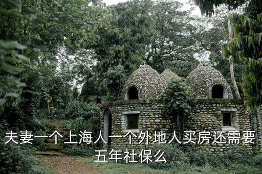 夫妻一個(gè)上海人一個(gè)外地人買房還需要五年社保么