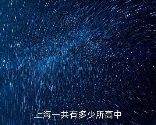 上海一共有多少所高中