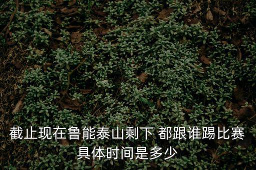 截止現(xiàn)在魯能泰山剩下 都跟誰踢比賽具體時間是多少