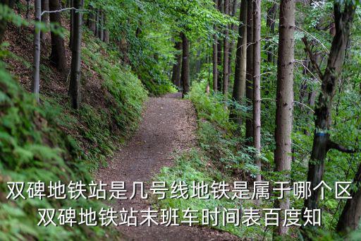 雙碑地鐵站是幾號線地鐵是屬于哪個區雙碑地鐵站末班車時間表百度知