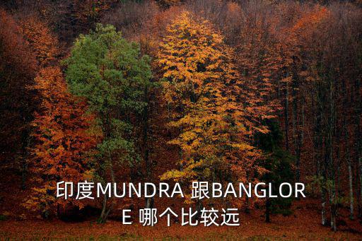 印度MUNDRA 跟BANGLORE 哪個比較遠
