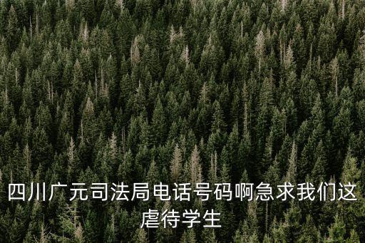 廣元市司法局，四川廣元司法局電話號碼啊急求我們這虐待學生