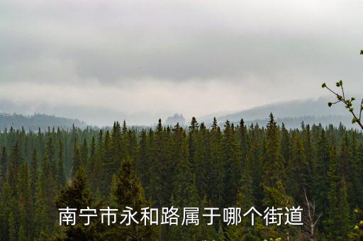 南寧市永和路屬于哪個街道