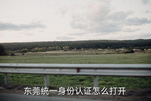 東莞統一身份認證怎么打開