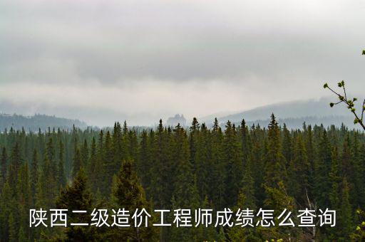 陜西二級造價工程師成績怎么查詢