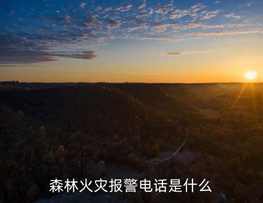 森林火災報警電話是什么