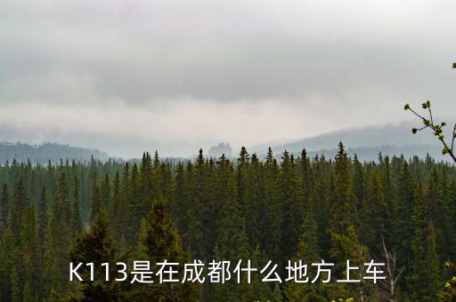 K113是在成都什么地方上車