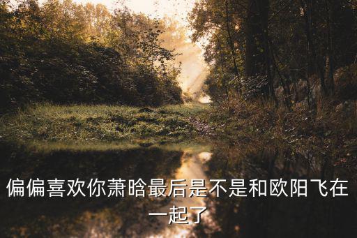 偏偏喜歡你蕭晗最后是不是和歐陽飛在一起了