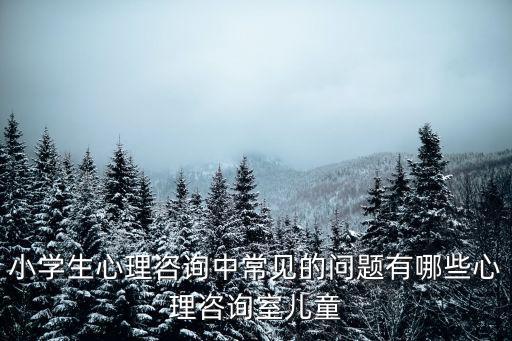 小學生心理咨詢中常見的問題有哪些心理咨詢室兒童