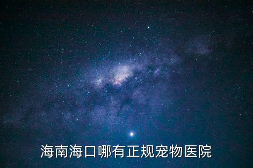 海南海口哪有正規寵物醫院