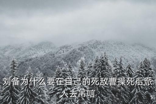 劉備為什么要在自己的死敵曹操死后派人去吊唁