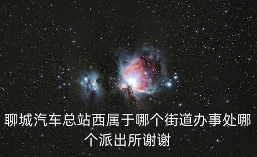 聊城汽車總站西屬于哪個(gè)街道辦事處哪個(gè)派出所謝謝