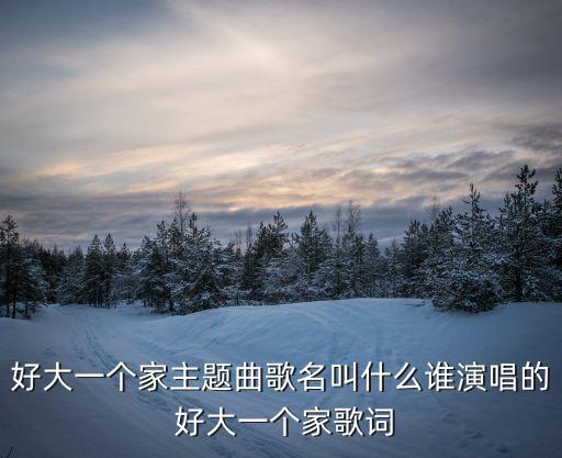 好大一個家主題曲歌名叫什么誰演唱的 好大一個家歌詞