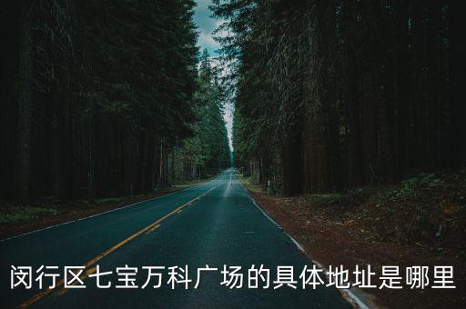 上海七寶萬科廣場，上海閔行七寶
