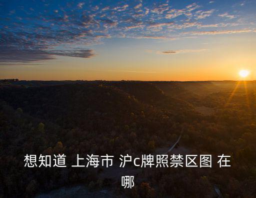 想知道 上海市 滬c牌照禁區(qū)圖 在哪