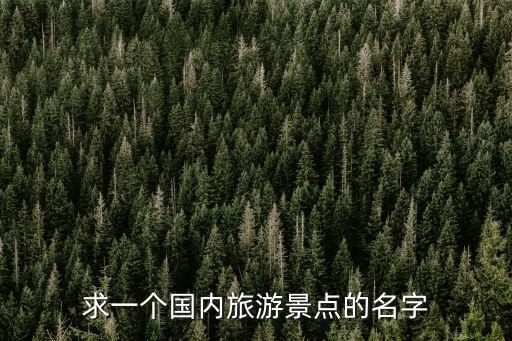 求一個國內旅游景點的名字
