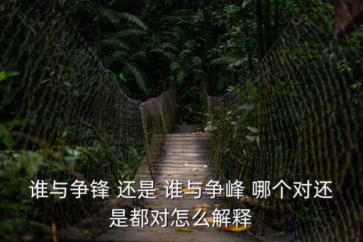 誰與爭鋒 還是 誰與爭峰 哪個對還是都對怎么解釋