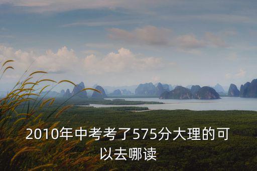 2010年中考考了575分大理的可以去哪讀